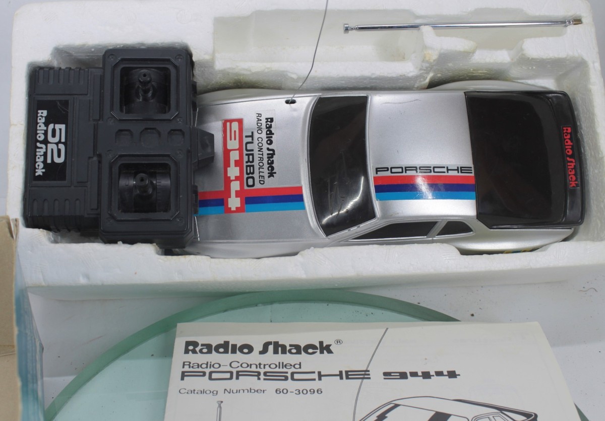 Vintage Radio Shack Tandy Porsche 944 Turbo RC Car MOTORS GOOD, NO