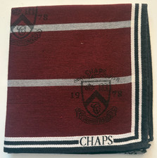 MAN HANDKERCHIEF DARK RED STRIPED CLASSIC VTG COTTON POCKET ART SQUARE 17   M272