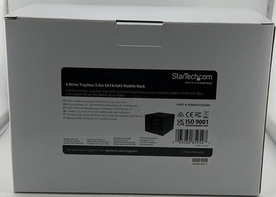 STARTECH 4-BAY ALUMINUM TRAYLESS HOT SWAP MOBILE RACK BACKPLANE HSB4SATSASBA