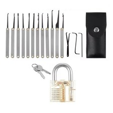 15 PCS Stainless Steel Practice Tools with Transparent Lock Training Model