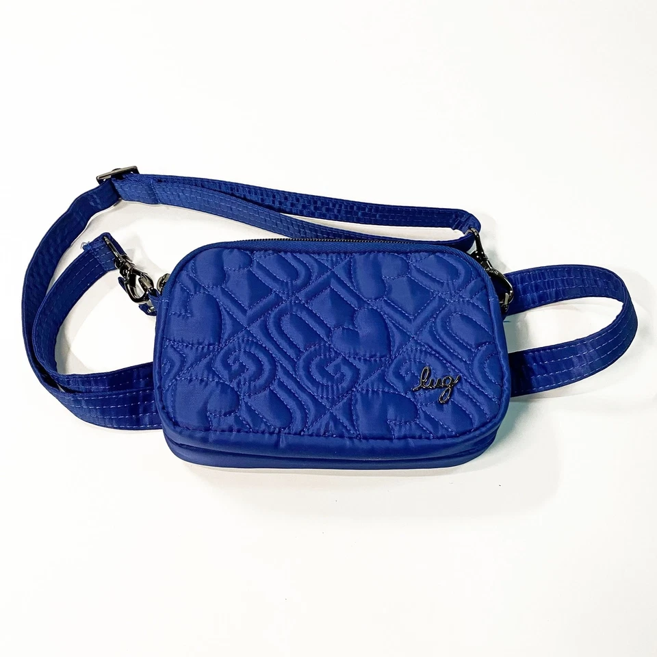 Bolso Bandolera Lug Coupe LE Love Convertible Acolchado Bolsa RFID Azul Zafiro