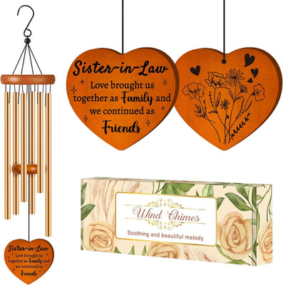 Sister in Law Gifts, Gift for Sister in Law - Wind Chimes, Birthday, Wedding, En