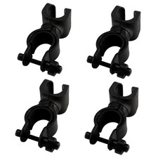 4Pcs Black Cane Holder - Universal Crutch and Stick Bracket for Walkers,