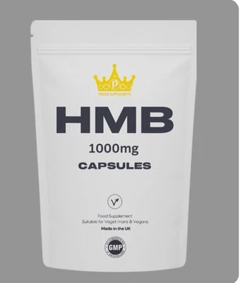 HMB CAPSULES 1000mg AMINO ACIDS WORKOUT MUSCLE /WORKOUT VEGAN UK MADE BUY 3 GET