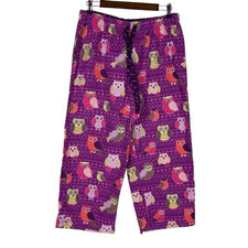 Vintage Nick and Nora Sleepwear Medium Owl Pajama Pants Short