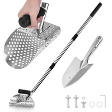 Stainless Steel Metal Detecting Sand Scoop HeavyDuty Sifter Shovel 10.1x5.3x3.6