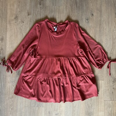 Honeyme Curvy Baby-Doll Tunic, Sz XL