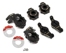Samix Brass Steering Knuckles, C-Hubs & Outer Portal Covers for Traxxas TRX-4