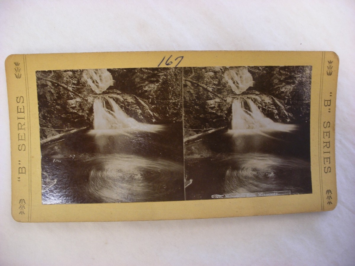 Stereo View Card - Minnesota Falls Minnesota Minneapolis ? B