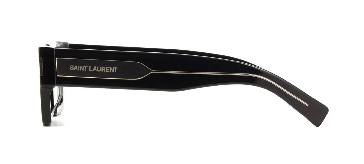 Saint Laurent SL 572 Occhiali da sole nero lucido con argento grigio (001)