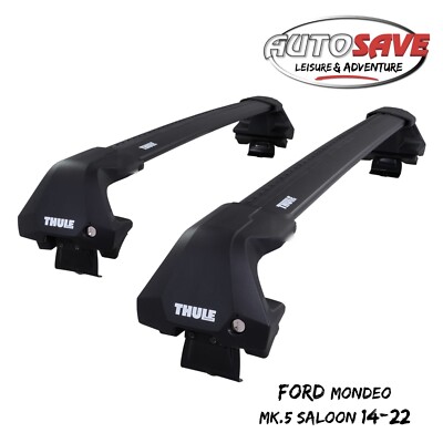 THULE - WingBar Edge Black Alu. Roof Bars for Ford Mondeo Saloon Mk.5 (2014-22)