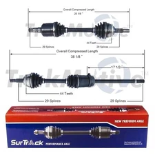 SurTrack Pair Set of 2 Front CV Axle Shafts For Nissan Maxima 3.0 Manal 00-01