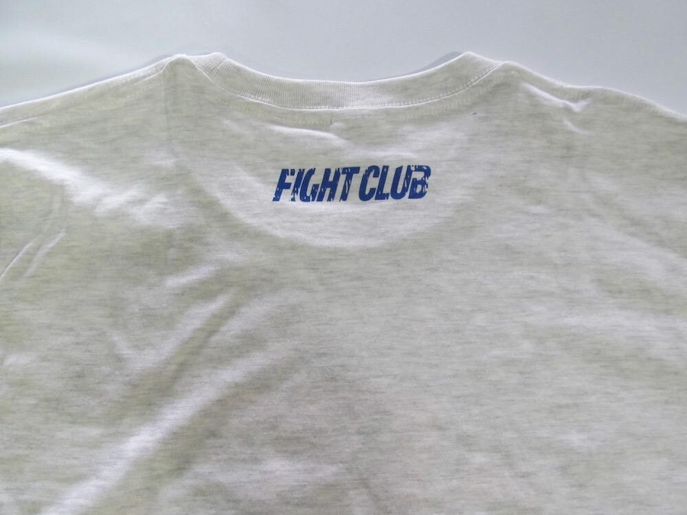 Fight Club SOCK IT TO ME Tyler Durden white sweat T shirt Mens