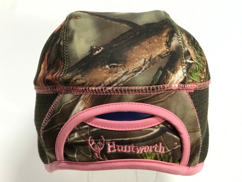 Huntworth Hunting Hat Oak Tree EVO Camo Pink Winter Beanie Skull Cap w Pony Tail - Picture 5 of 10