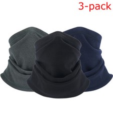 3 Pack Fleece Face Masks Thermal Windproof Half Face Cover Scarf Neck Gaiter USA