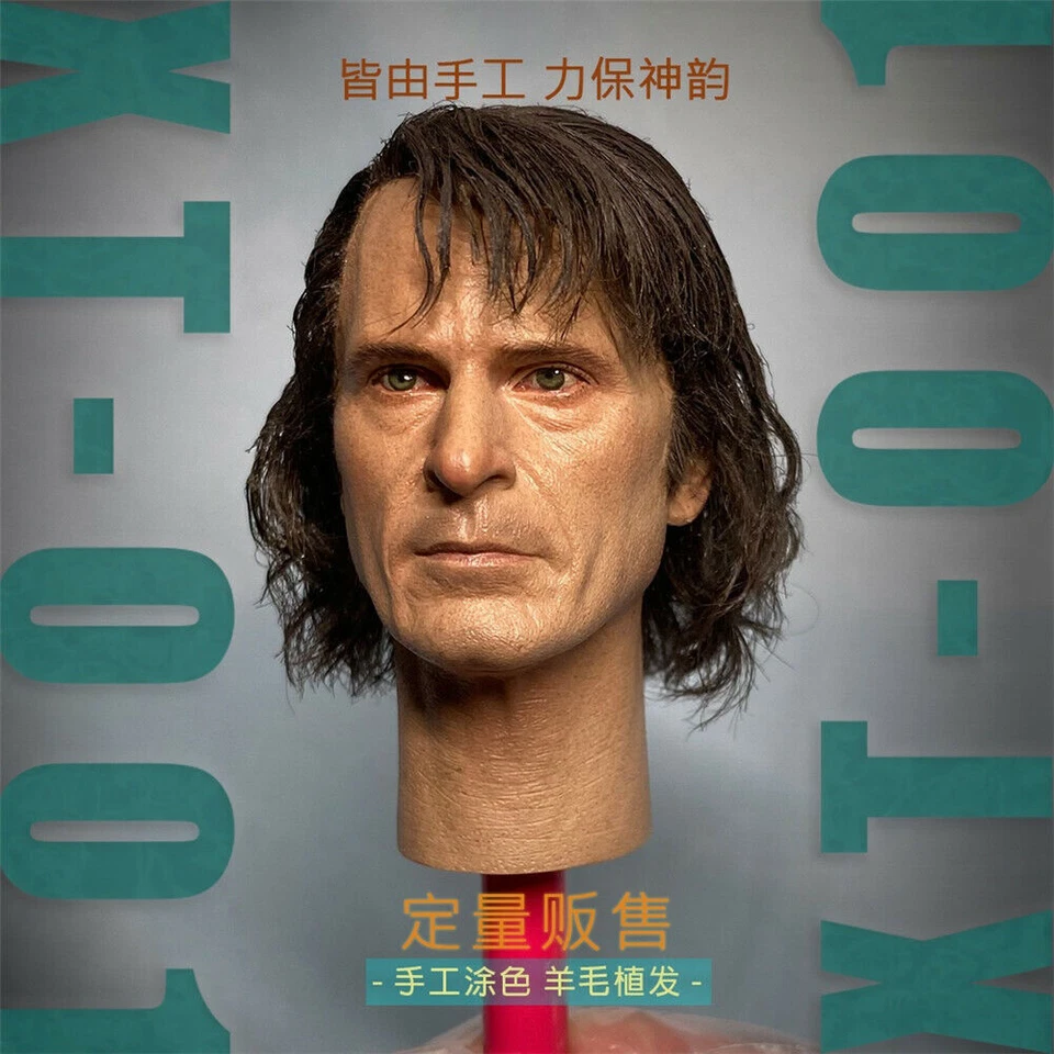 XT001 JK03 1/6 Joaquin Phoenix Joker Arthur Head Sculpt For 12"Male HT Doll Body - Image 3 of 4