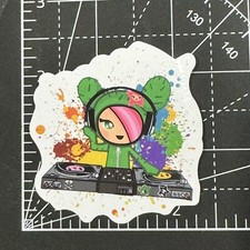 Adesivo decalcomania vinile DJ Mix Girl - Donutella Bomb Sweet Friend Colonia