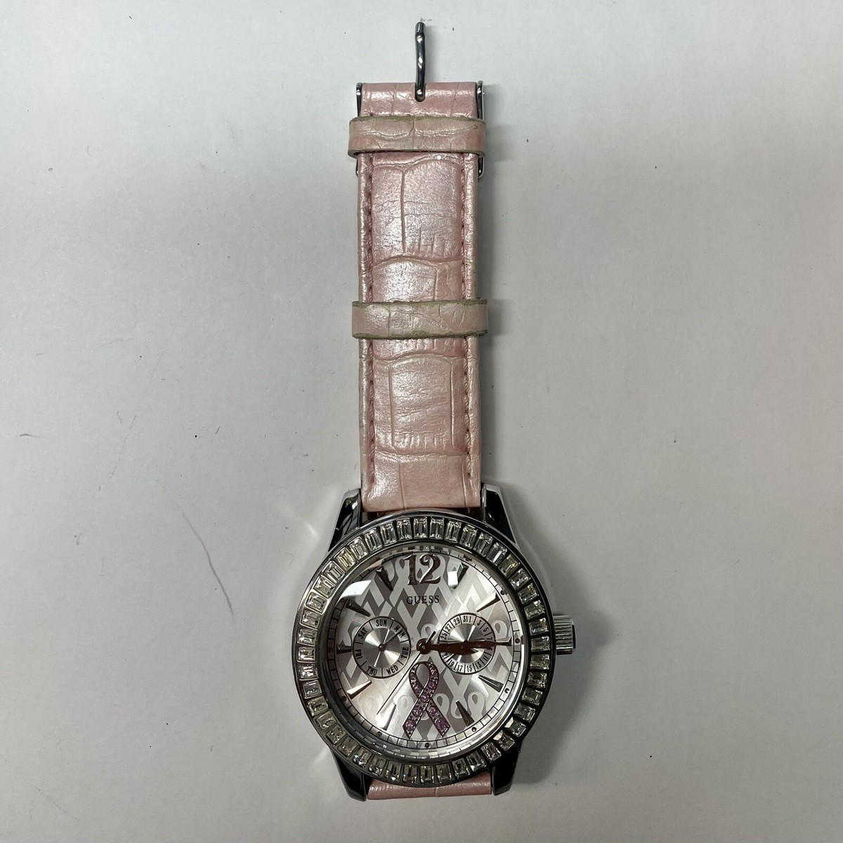 GUESS Silver Watch with Pink Ribbon Detail W0032L1 Women main image 3