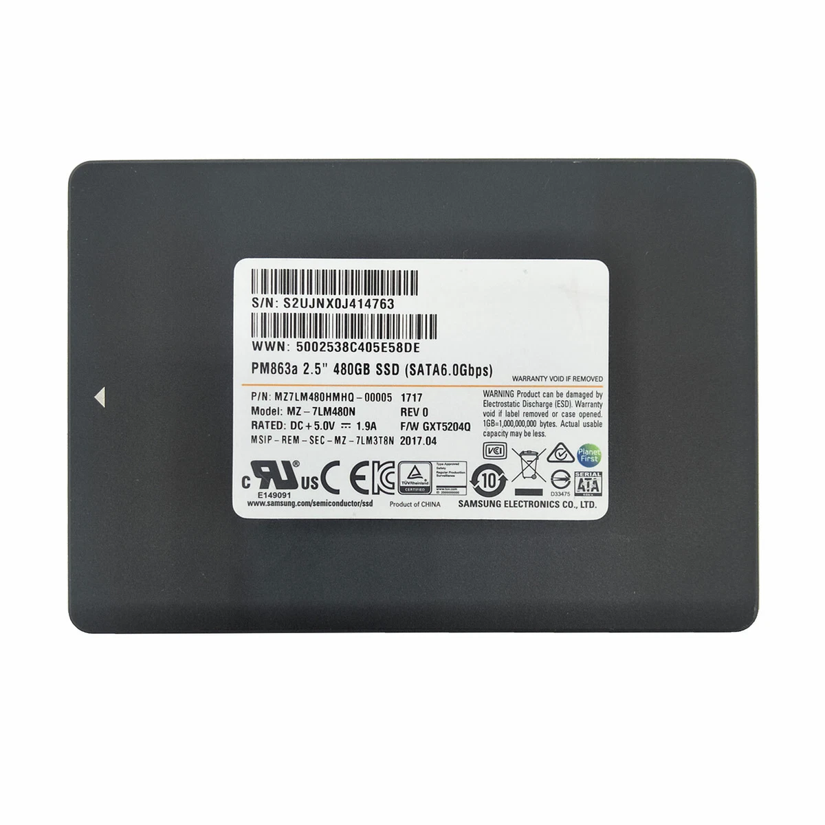 Samsung PM863a 240GB 480GB Internal SSD SATA III 6Gb s 2.5 Solid State Drive