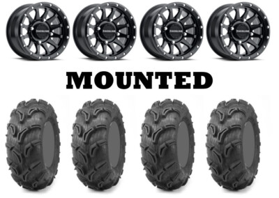 Kit 4 Maxxis Zilla 27x10-14/27x12-14 on Raceline Trophy Matte Black Narrow HP1K