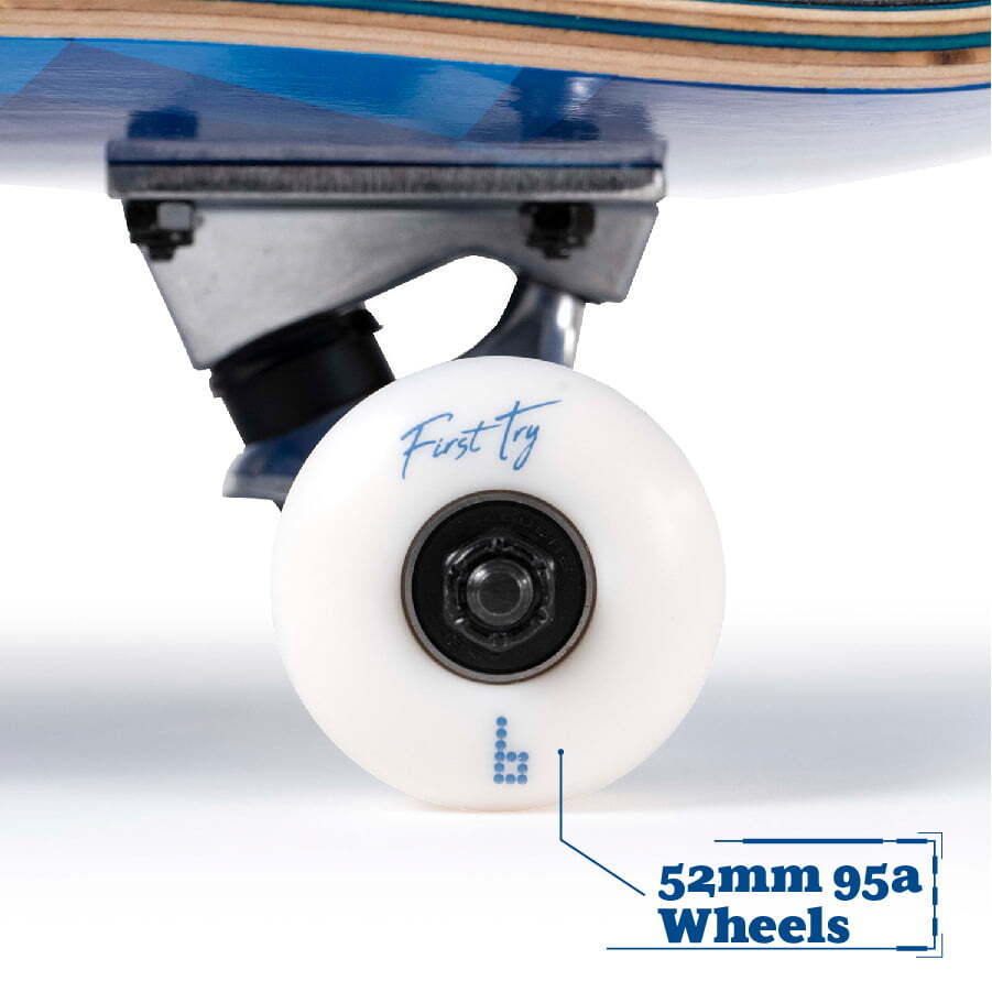 Braille Skateboarding - Blue, 31 In. x 7.75 In. Complete Skateboard, with 7-Ply