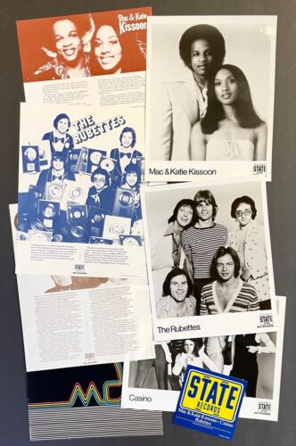 THREE 1976 STATE RECORDS PRESS KITS Mac+Katie Kissoon/Rubettes/Casino RARE - Picture 1 of 5
