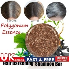 Organic Grey Reverse Shampoo Bar -Essence Hair Beard Darkening Shampoo Soap