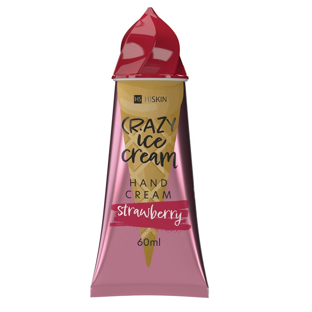 5905359803881 Крем для мороженого Crazy Ice Cream do rąk Truskawka, 60 мл в упаковке
