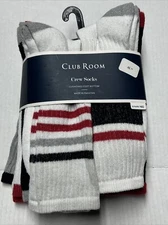 Club Room Crew Socks 8-Pack Cushioned Foot Men’s Shoe SZ 7-12 Sock SZ 10-13