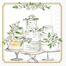 Boston International - Wedding Cakes Cocktail Napkins - C053300
