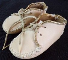 Ancienne petite chaussures baigneur 60 cm  année 70, rose.