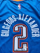 SHAI GILGEOUS-ALEXANDER Autographed NBA JERSEY w/rookie date signed 