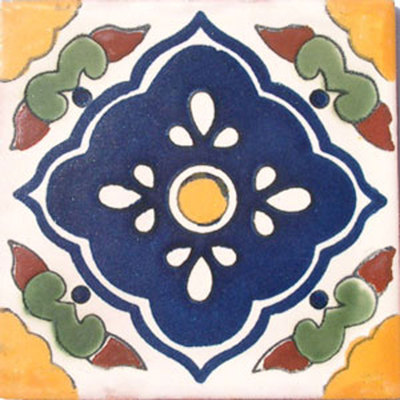 C#027)) MEXICAN TILE SAMPLE WALL FLOOR TALAVERA MEXICO CERAMIC HANDMADE POTTERY