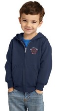 Youth Chicago Fire Dept. Full Zip Hooded Sweat with Cross Axe Embroidered Logo