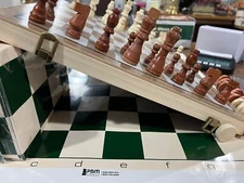 15" MAGNETIC CHESS SET 2 EXTRA QUEENS CHECKERS GIFT BOX TOURNAMENT CHESS BOARD