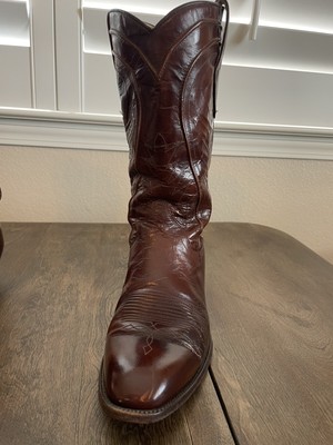 Dan Post Western Cowboy Boots Made In Spain Soft Leather  display picture 1