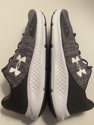 Under Armour Charged Pursuit Size 13 Gray Black White Running Shoes  Sneakers