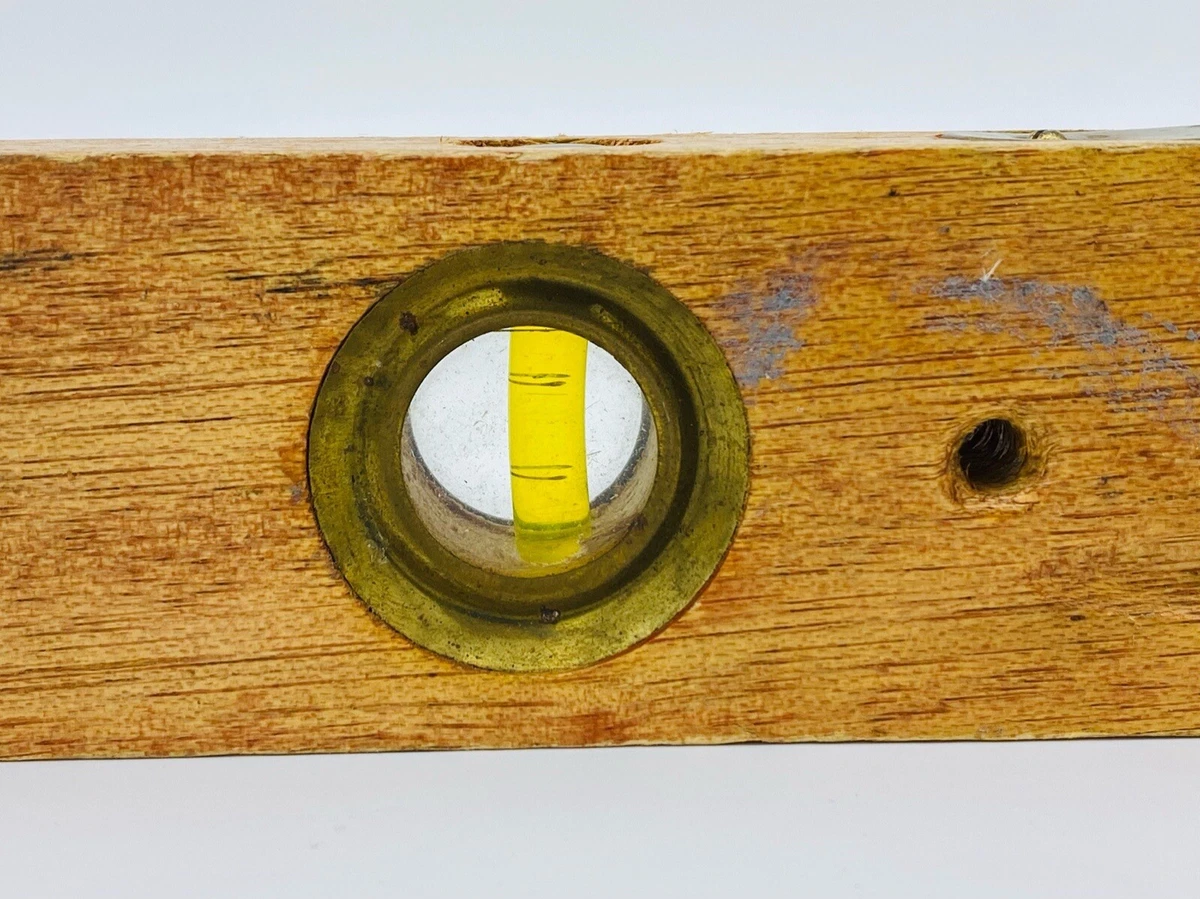 Antique Wood Level Tool Woodworking Construction | eBay