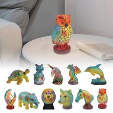 Animal Table Lamp Series,Stained Resin Lamp,Creative Wild Animal Sculpture ET