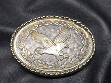 Western-style Belt Buckle featuring a Soaring Eagle