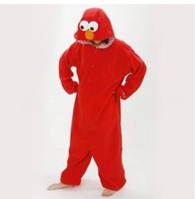 HALLOWEEN SESAME STREET ELMO ADULT FULL ZIP UP PAJAMA Size X-Small XS One Piece