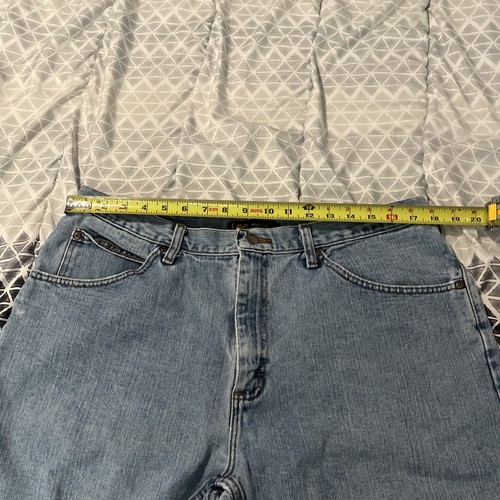 Pantaloncini denim vintage Y2K Lee Jorts anni 90 lavaggio medio taglia 38 - Foto 8 di 11