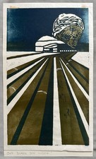 Rita Theis 1931 - 2018 Gelsenkirchen Handsiebdruck, Oel durch die Wüste