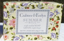 Crabtree Evelyn SUMMER HILL Triple-Milled Soap Bar 7 oz NEW with BOX
