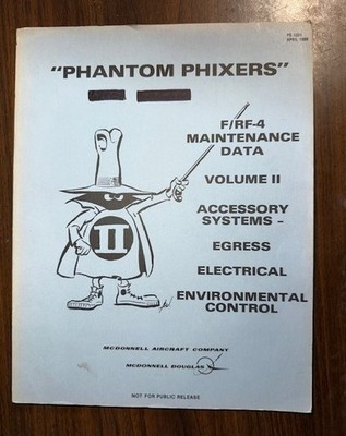Original F-4/RF-4 Phantom Phixers Maint Data 5-volume manual set