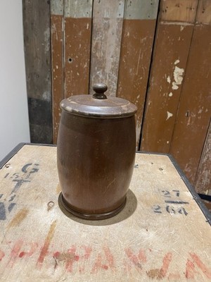 Vintage Eiskübel aus Holz Keks Tabakfass mit Deckel