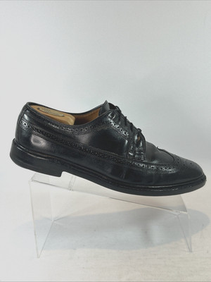 Allen Edmonds MacNeil Men's Sz 11 Black Leather Derby Long Wing Dress Shoes