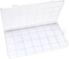 28-Grid Bead Organizer Acrylic Craft Storage Box for Small Craft Items