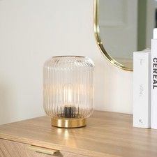 OHS Glass Cordless Lamp LED Battery Operated Decorative Table Night Light