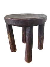 #6659/333 African Vintage Carved Wood Milk Stool Hehe Gogo People Tanzania 11.5"